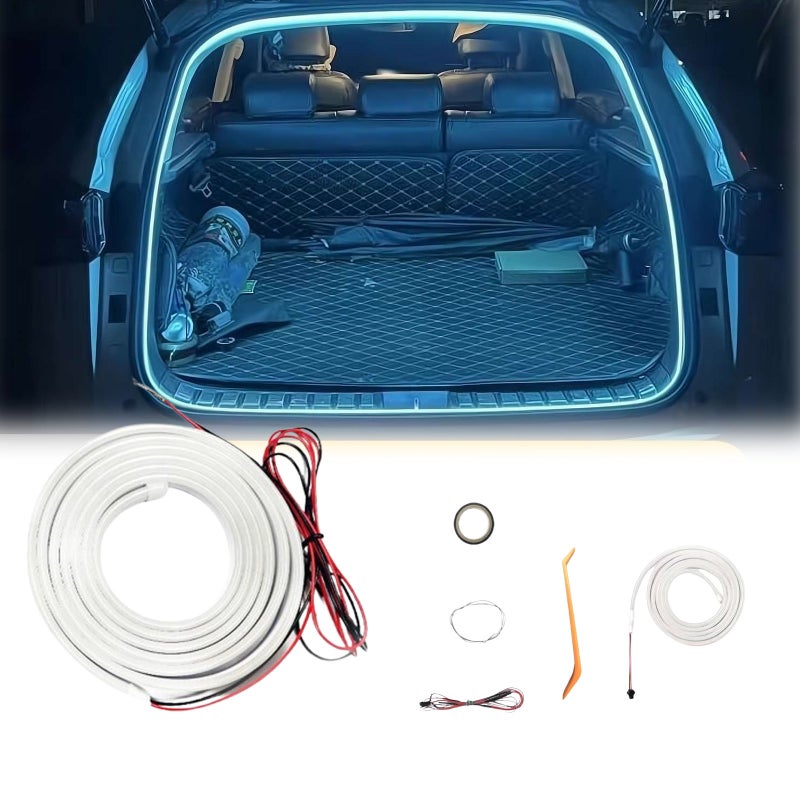 Dynamic Flowing Car Trunk Light Strip, Flexible Universal Trunk Led Light Strip, Trunks LED Light Strips for Car Cargo Area or Interior Illumination Decoration (Blue 2M) - Image 1